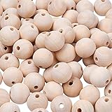 Large Chunky Wood Bead Garland with 1.4 Diameter Wooden Beads, 41