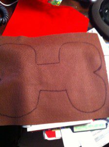 pieces of brown felt