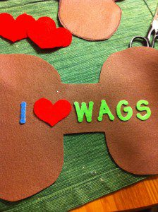 glued letters on the bone