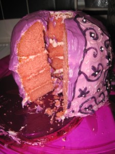 inside of rapunzel cake