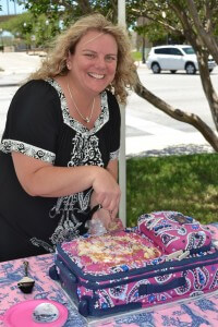 vera bradley boysenberry suitcase cake