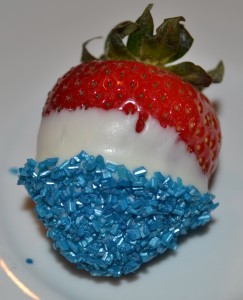 red white and blue strawberries