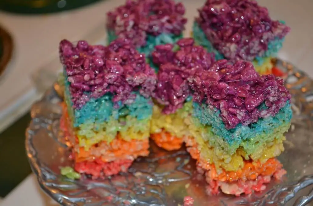 Colorful Rainbow Rice Krispie Treats