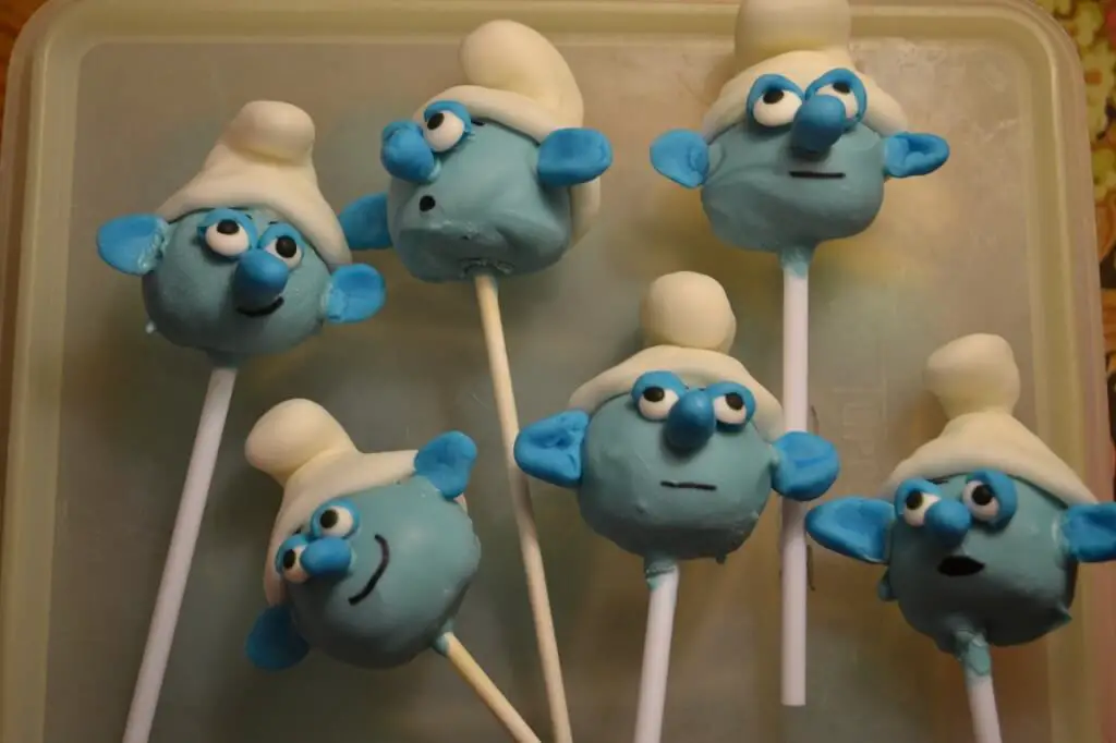 smurf cake pops smurf cake pops