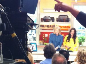 Jade Harrington on set of Martha Stewart Show