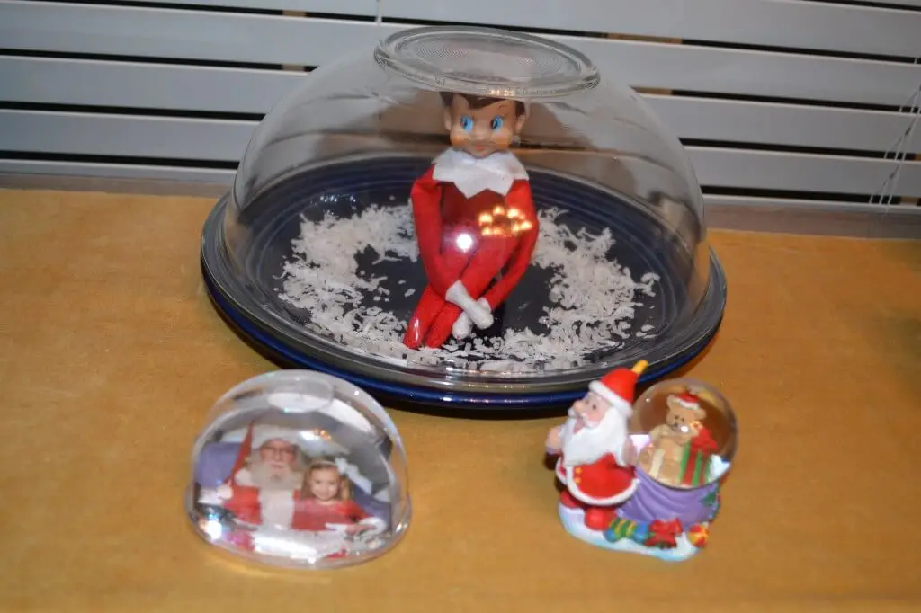elf on a shelf snow globe