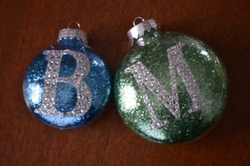 easy DIY glitter ornaments