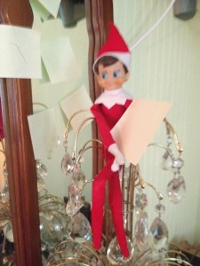 elf on a shelf post it notes