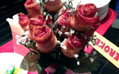 A Valentine Bouquet of Bacon Roses