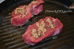 grilled garlic steaks