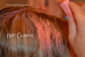 hair chalking for kids