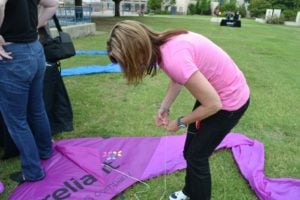 Reliant Kite Relay Media Event for the Trinity River Wind Festival