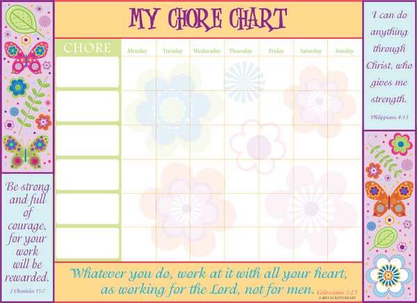 scripture art chore chart