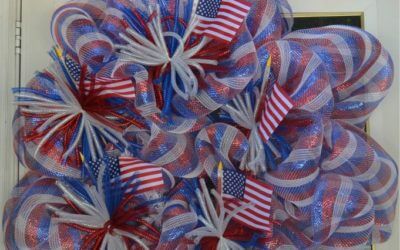 Deco Mesh Wreath for the 4th of July