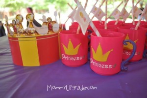 Princess and Knights party princess mugs