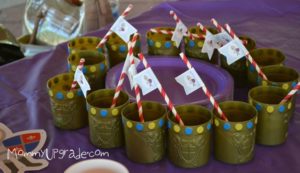 Princess and Knights party goblets