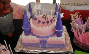 Princess and Knights party castle cake