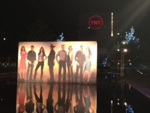 TNT DALLAS Premier Party - backdrop overlooking the city