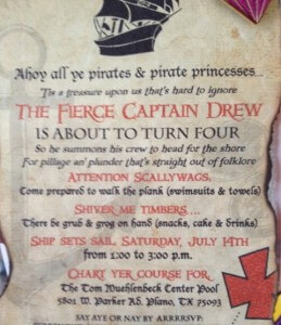 pirate party invitation