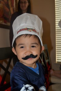 mustache kid