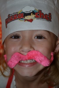 pink moustache pizza party