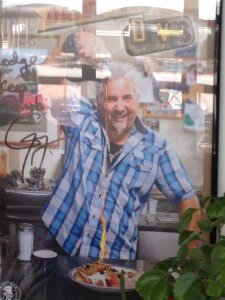 guy fieri of diners drive ins and dives at dallas pecan lodge