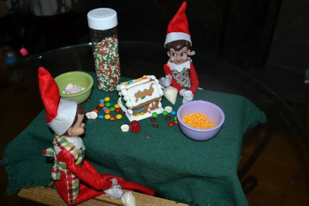 Gingerbread house Elf on a Shelf