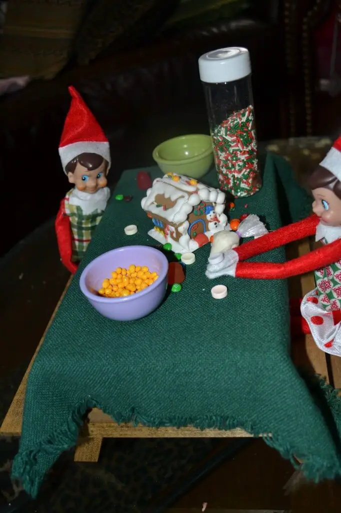 Gingerbread house Elf on a Shelf