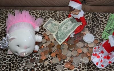Elf on a Shelf mischief: Day 10 Show Me The Money