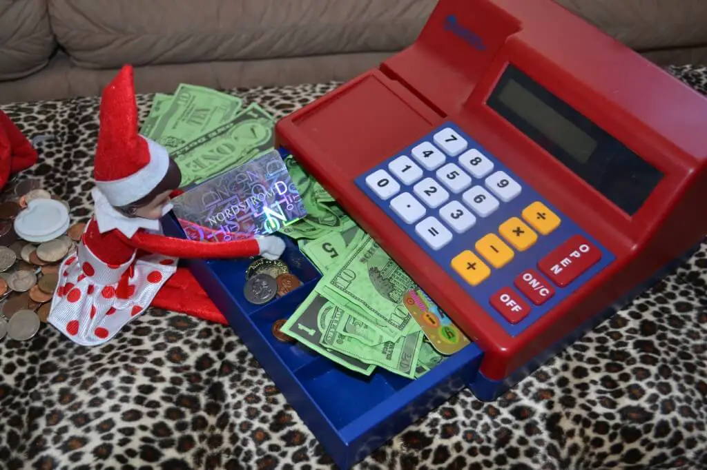 elf on a shelf cash register