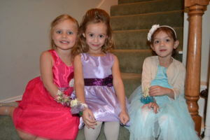 little girls ready for dance