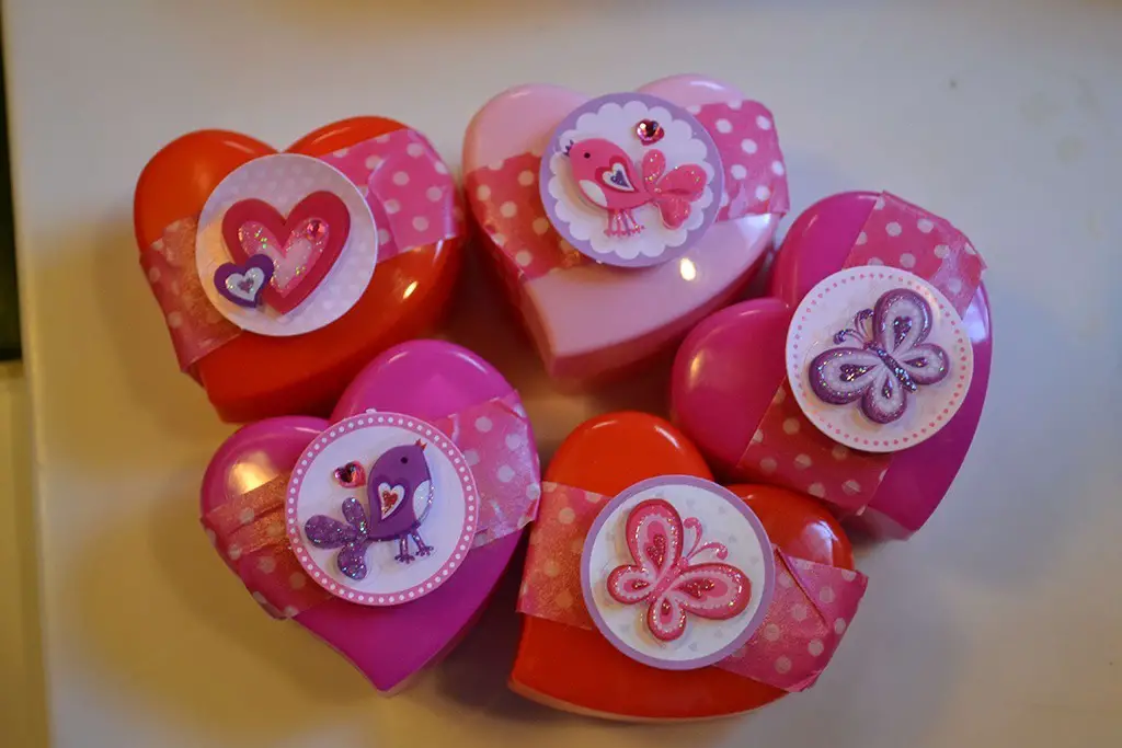 washi tape heart boxes