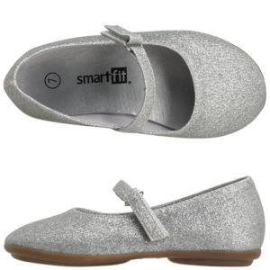 little girl silver ballet flat