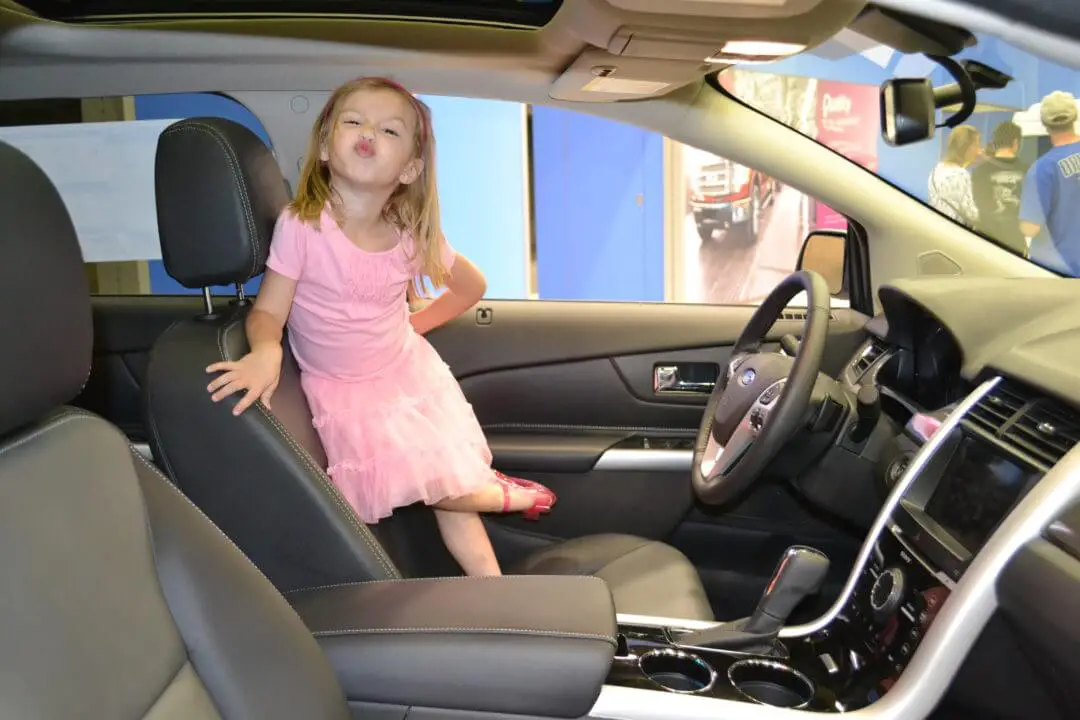 Posing at Dallas Auto Show