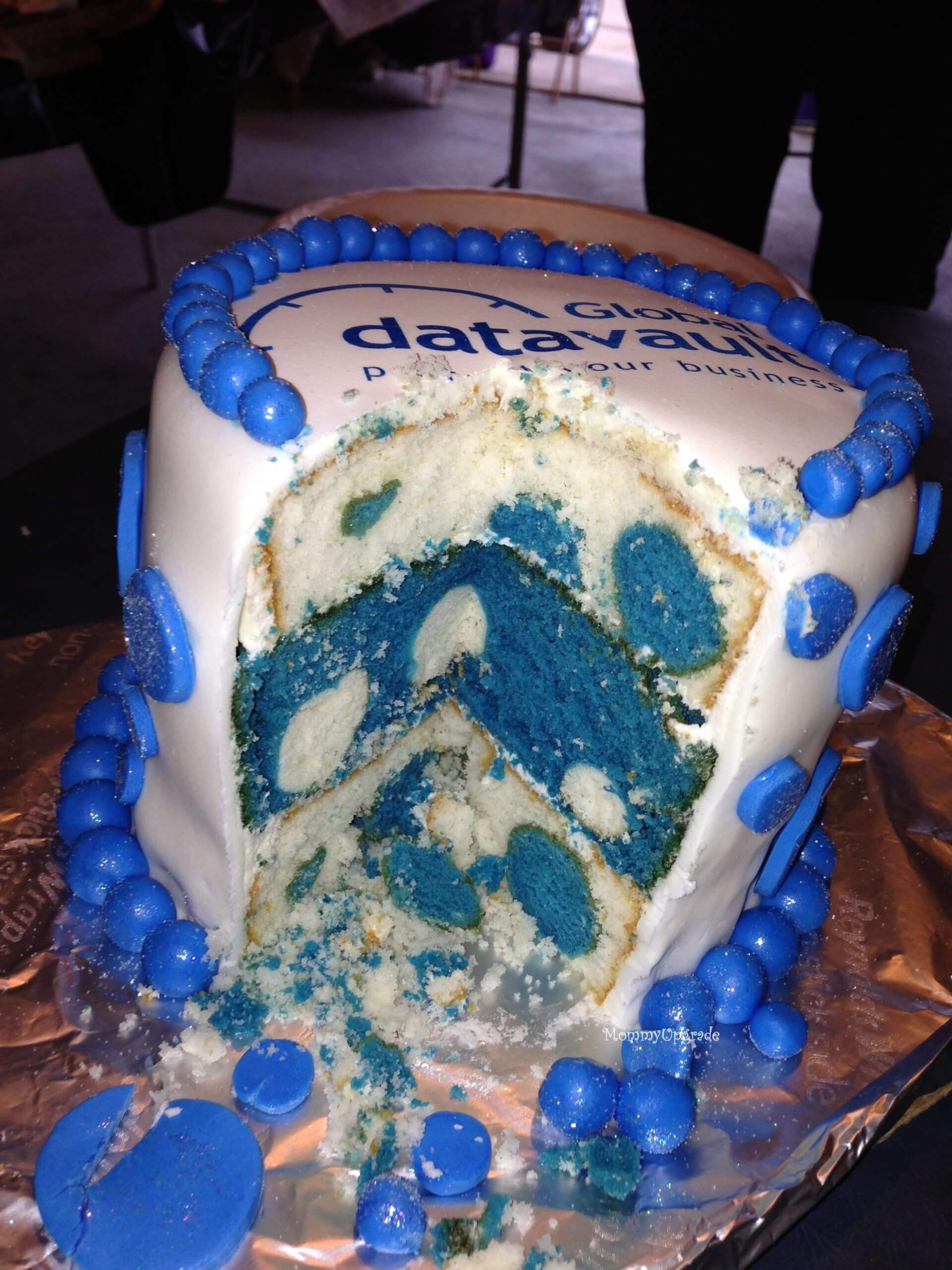 global data vault inside polka dot cake