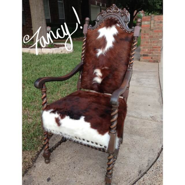 cow hide chair