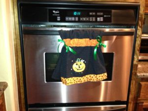 halloween oven towel