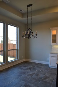 breakfast nook in custom home