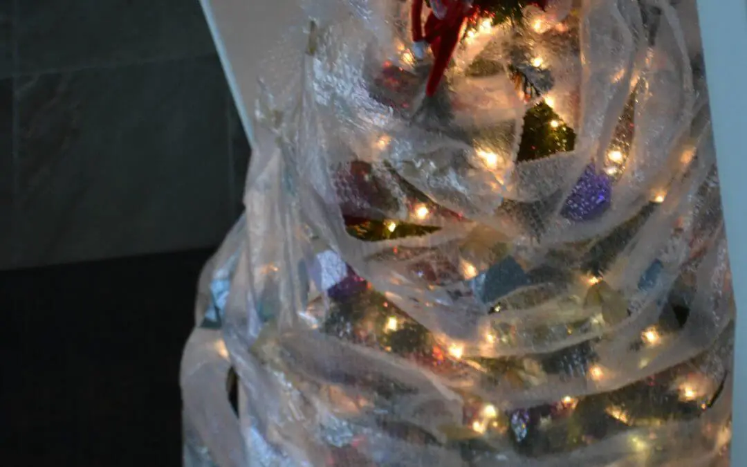 elf wrapped tree