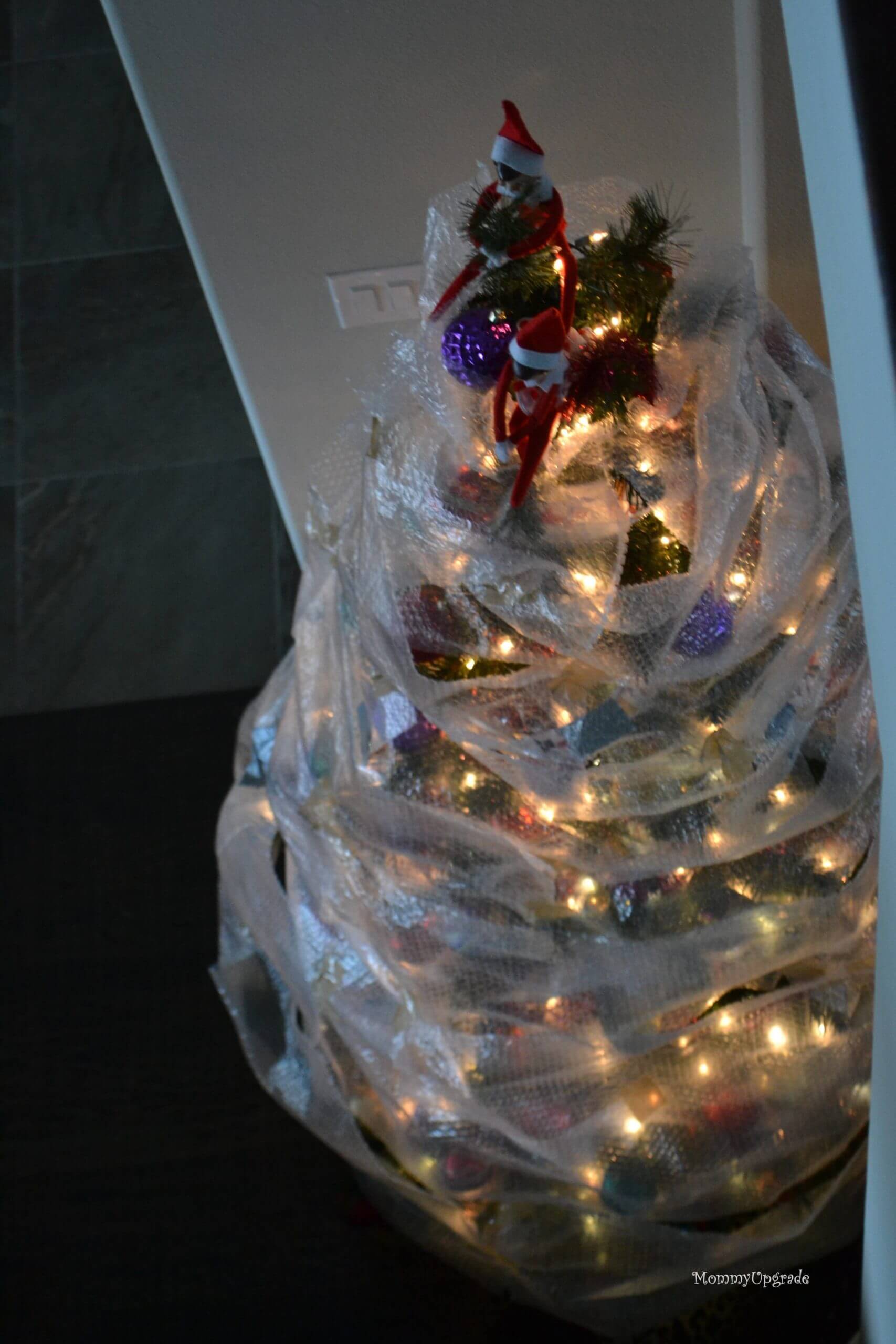 elf wrapped tree