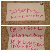 dear santa please bring back my elves dear santa note