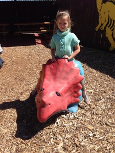playground in dinosaur world