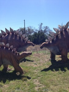 dinosaur statues