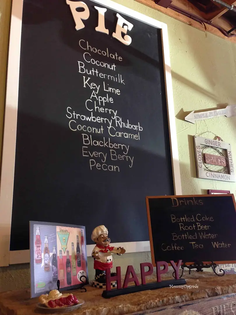 pie menu at pie peddlers in glen rose texas types of pies at pie peddler