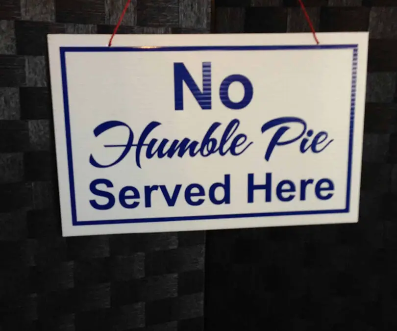 humble pie sign
