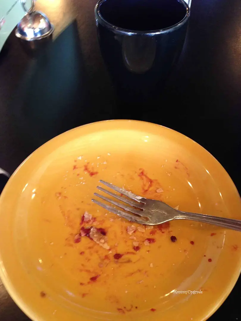 empty plate from pie peddlers all gone at pie peddlers