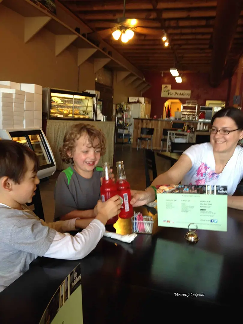 cheers to pie at the pie peddlers in glen rose texas real cane sugar sodas