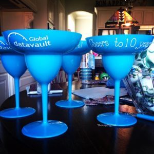 margarita glasses customized with vinyl