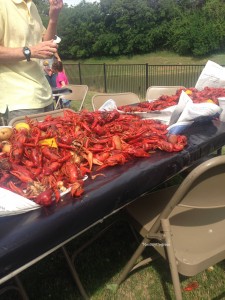 crawfish on table