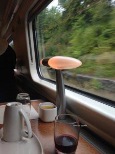 table service on UK virgin train